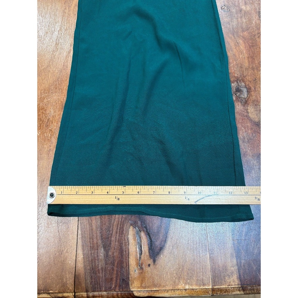 Reformation green jumpsuit womens' size 2 ruched back‎ wide legs viscose - Picture 9 of 10